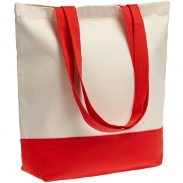 Shopaholic canvas bag, red