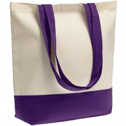 Shopaholic canvas bag, purple