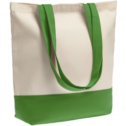 Shopaholic canvas bag, bright green