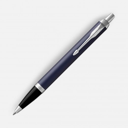 Ballpoint pen Parker IM Core Matte Blue CT, dark blue with black.