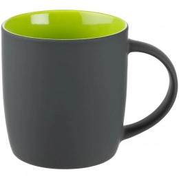 Surprise Touch mug with soft-touch coating, green apple