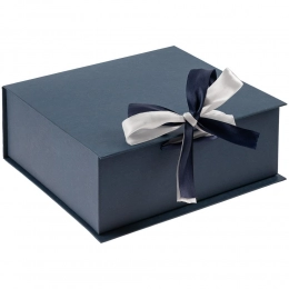 Tie Up box with ribbons, small, blue
