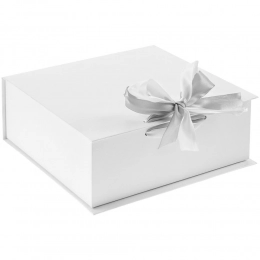 Tie Up box with ribbons, small, white