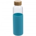 Dakar water bottle, transparent with turquoise