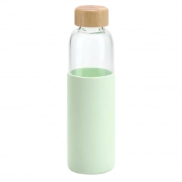Dakar water bottle, transparent with green