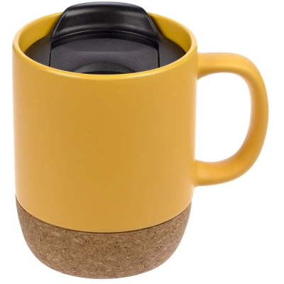 
                                                Corky Walk yellow mug with a cork coaster.
                                                