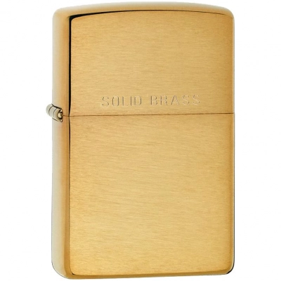 
                                            Zippo Classic Brushed gold lighter.
                                            