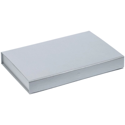 
                                                Коробка Silk с ложементом под ежедневник 13x21 см, флешку и ручку, ver. 2, серая
                                                
