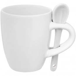 Pairy Coffee mug with spoon, white