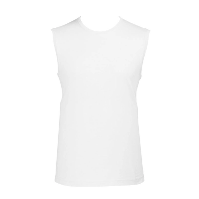 
                                                Men's sleeveless Jazzy 170 T-shirt, white
                                                