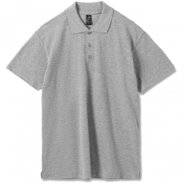 Men's Summer 170 polo shirt, grey melange