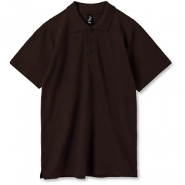 Men's Summer 170 polo shirt, dark brown (chocolate)