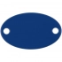 Metallic Alfa Oval sign, blue.