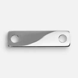 Metallic sign Alfa Liten, silver glossy