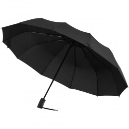 Folding Umbrella Fiber Magic Major with case, black