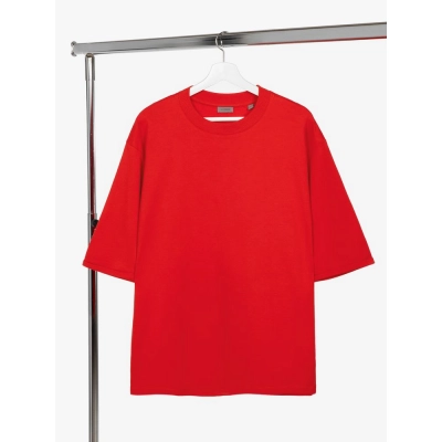 
                                                Oversized unisex Kosmos 2.0 red (crimson) t-shirt.
                                                