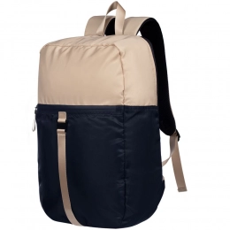 Coolstuff backpack, dark blue with beige
