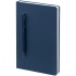 Magnet Shall diary with pen, blue, with tinted paper