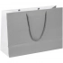 Bicolor paper package, white with gray.