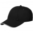 Canopy baseball cap, black with white edging