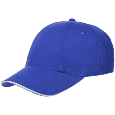 
                                                Canopy baseball cap, bright blue with white edging
                                                
