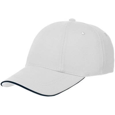 
                                                Canopy baseball cap, white with dark blue edging
                                                