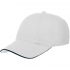 Canopy baseball cap, white with dark blue edging