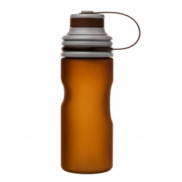 Fresh brown water bottle.