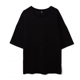 Oversized Unisex Crosstown T-Shirt, Black
