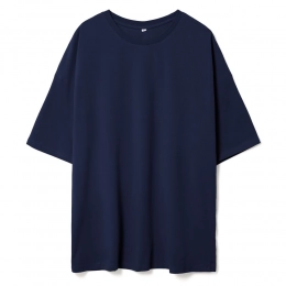 Unisex oversized Crosstown t-shirt, dark blue.