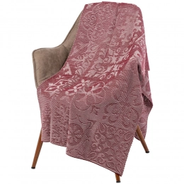 Ornamental blanket, burgundy