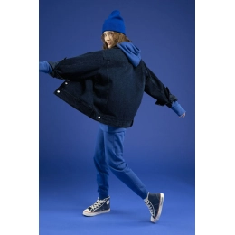 O2 dark blue denim jacket.