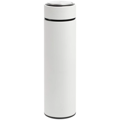
                                                Percola white thermos with a strainer.
                                                