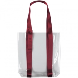 Shopper Clear Fest, transparent with red handles