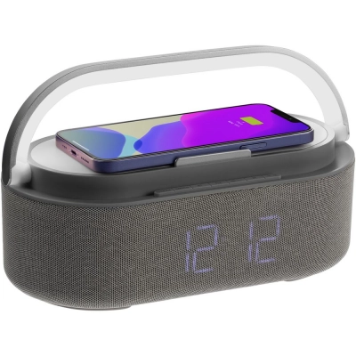 
                                            Column with clock and wireless charging Veske ver.2, gray
                                            