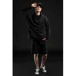 Unisex H2 hoodie, black.