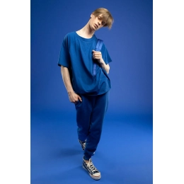 Unisex T2 blue t-shirt.