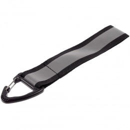 Reflective keychain Flashline, gray with black.