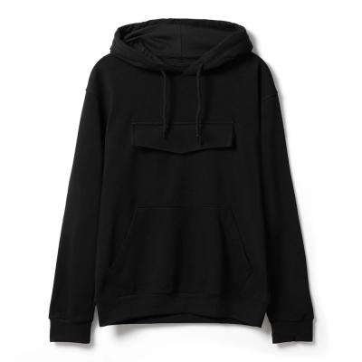 
                                                Худи унисекс с карманом на груди Chest Pocket, черное
                                                