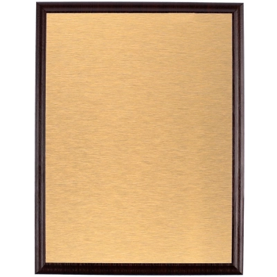 
                                                A large cherry plaque with a golden plate.
                                                