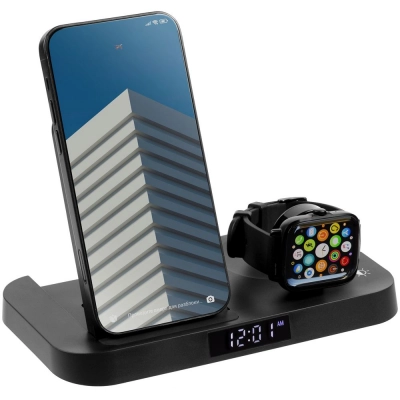 
                                                Зарядная станция с будильником Clock Nest, черная
                                                
