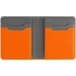 Cardholder with a compartment for Dual bills, orange
