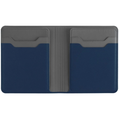 
                                                Cardholder with a compartment for Dual bills, blue
                                                