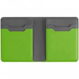 Cardholder with bill compartment Dual, green