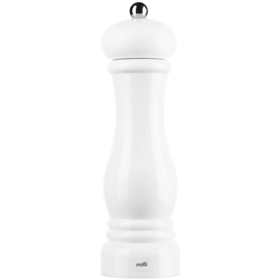 
                                            Gambit white mechanical spice mill.
                                            