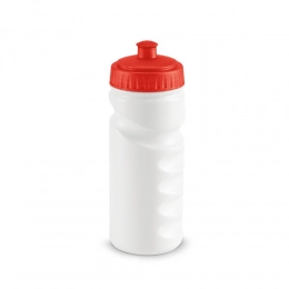 Lowry bicycle bottle, white with red