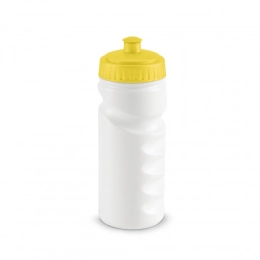Lowry bicycle bottle, white with yellow