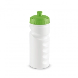 Lowry bicycle bottle, white with green