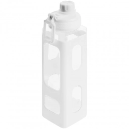 Square Fair white water bottle.