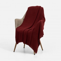 Longview dark red (wine) blanket